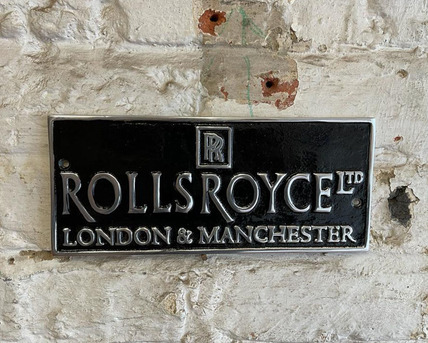 Aluminium Rolls Royce plaque